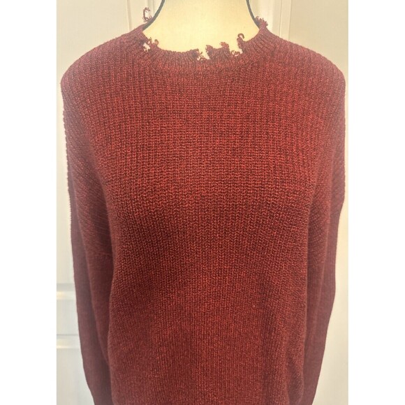 Pistola Eva Distressed Cherry Black Marl Cotton Crew Neck Sweater Sz XS NWOT - Picture 2 of 10